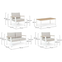 Salon de jardin blanc Belmar