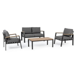 Bizzotto Belmar ensemble de meubles de jardin Anthracite