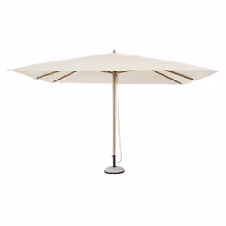 Structure en aluminium finition effet bois. Poteau ø48x1.8mm 8 nervures 20x35mm toile polyester couleur naturelle 235gr/m2 av ...