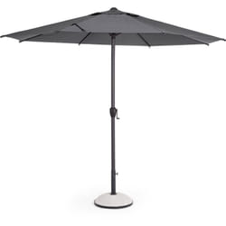 Bizzotto - Parasol articulé rond 3m en acier et tissu gris
