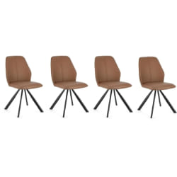 Chaises Maxwell - PU cognac