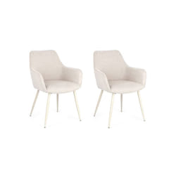Chaise Lot de 2 chaises ac-acc cora Beige/Beige