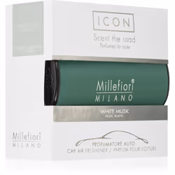 Le désodorisant voiture Millefiori Icon White Musk transformera chacun de vos trajets en un agréable moment. L’intérieur de v ...