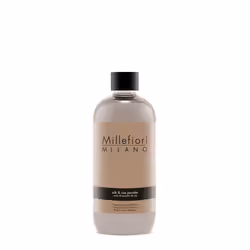 Millefiori Silk &amp; Rice Powder, Bouteille, Liquide, Aldéhydes, Amande, Camomille, Jasmin, Lait d'avoine, Lait de riz, Musc ...
