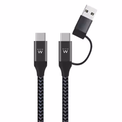 Ewent EW9918 câble USB 1 m USB 3.2 Gen 1 (3.1 Gen 1) USB C Noir
