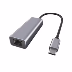 Ewent EW9818, Avec fil, USB Type-C, Ethernet, 1000 Mbit/s, Noir, Gris