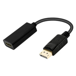 Ewent EC1456 câble vidéo et adaptateur 0,15 m DisplayPort HDMI Type A (Standard) Noir