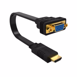 Ewent EW9869, 0,15 m, HDMI Type A (Standard), VGA (D-Sub), Mâle, Femelle, Droit