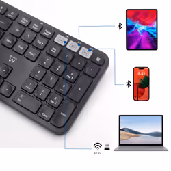 Ewent EW3277 clavier Universel RF sans fil QWERTY Espagnole Noir