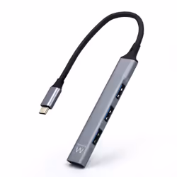 Ewent EW1145, USB 3.2 Gen 1 (3.1 Gen 1) Type-C, USB 2.0, USB 3.2 Gen 1 (3.1 Gen 1) Type-A, 5000 Mbit/s, Gris, Argent, 0,17 m, ...