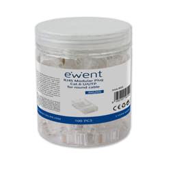 Ewent IM1205 connecteur de fils RJ-45 Transparent