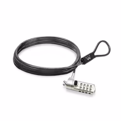 Ewent EW1243, 1,5 m, Wedge, Verrouillage à combinaison, Acier, Acier zingué, Noir, Zinc
