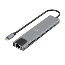 Ewent EW1146 station d'accueil Avec fil USB 3.2 Gen 1 (3.1 Gen 1) Type-C Gris