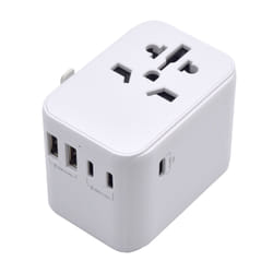 Ewent EW1470 adaptateur prise d'alimentation Universel Blanc