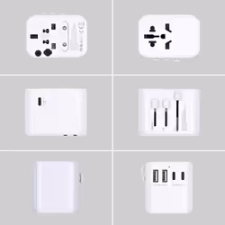 Ewent EW1470 adaptateur prise d'alimentation Universel Blanc