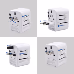 Ewent EW1470 adaptateur prise d'alimentation Universel Blanc