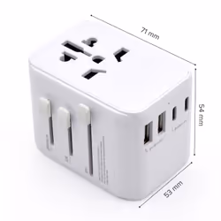 Ewent EW1470 adaptateur prise d'alimentation Universel Blanc - Vue supplémentaire 4