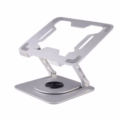 Ewent EW1267, Supports de Laptop, Argent, Aluminium, Silicone, 25,4 cm (10"), 43,9 cm (17.3"), 360°