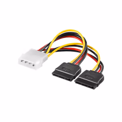 Ewent EC1500, 0,13 m, Molex (4-pin), 2 x SATA 15 broches, Mâle, Mâle, Droit