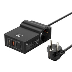 Ewent EW3992 multiprise 1,5 m 2 sortie(s) CA Intérieure Noir