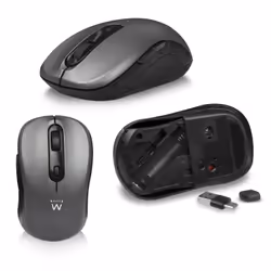 Ewent EW3272 clavier Souris incluse RF sans fil QWERTY Espagnole Noir