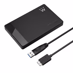 Ewent EW7049, Boîtier disque dur/SSD, 2.5", SATA, Série ATA II, Série ATA III, 5 Gbit/s, Connectivité USB, Noir