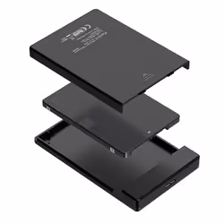 Ewent EW7049 Boîtier de disques de stockage Boîtier disque dur/SSD Noir 2.5"