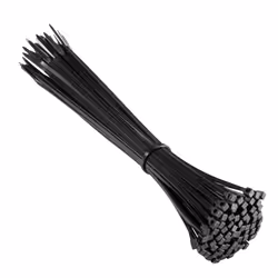 Ewent EW1564, Attache-câble à entrée parallèle, Nylon, Noir, 5,3 cm, 1 tête(s), 200 mm