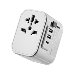 Ewent EW1475 adaptateur prise d'alimentation Universel Blanc
