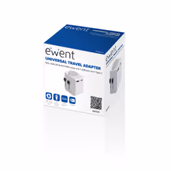 Ewent EW1472 adaptateur prise d'alimentation Universel Blanc