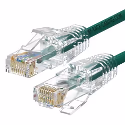 WP WPC-PAT-6AU002G-S, 0,2 m, Cat6a, U/UTP (UTP), RJ-45, RJ-45, Vert, Transparent