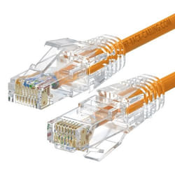 WP WPC-PAT-6AU002O-S câble de réseau Orange, Transparent 0,2 m Cat6a U/UTP (UTP)