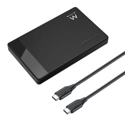 Ewent EW7073 Boîtier de disques de stockage Boîtier disque dur/SSD Noir 2.5"
