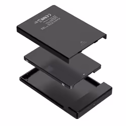 Ewent EW7073 Boîtier de disques de stockage Boîtier disque dur/SSD Noir 2.5"