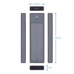 Ewent EW7022 Boîtier de disques de stockage Enceinte ssd Gris M.2