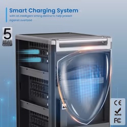 Ewent EW1701 chariot et rangement roulant Module de charge et de gestion Noir, Gris - Vue supplémentaire 4