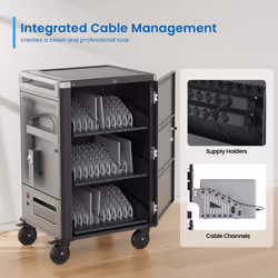 Ewent EW1701 chariot et rangement roulant Module de charge et de gestion Noir, Gris - Vue supplémentaire 6