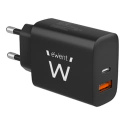 Ewent EW1319 chargeur d'appareils mobiles Universel Noir Secteur Charge rapide Intérieure