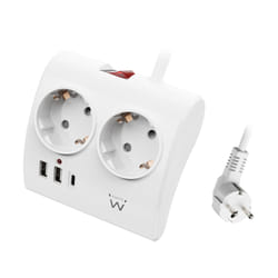 Ewent EW3870 multiprise 1,5 m 3 sortie(s) CA Intérieure Blanc