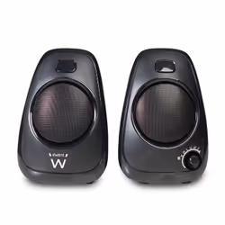 Ewent EW3527, 2.0 canaux, Avec fil, 6 W, 80 - 20000 Hz, Noir