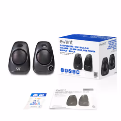 Ewent EW3527 haut-parleur Noir Avec fil 6 W