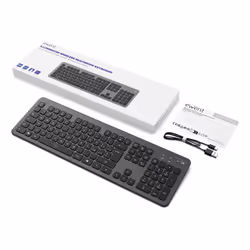 Ewent EW3296 clavier Universel FR sans fil +USB QWERTY Espagnole Noir, Gris - Vue supplémentaire 2