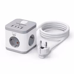 Ewent EW3863, 1,5 m, Intérieure, Type F, Type F (CEE 7/7), Courbe, 1,5 mm²