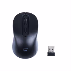 Ewent EW3218, Ambidextre, Optique, RF sans fil, 1600 DPI, Noir