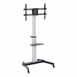 Ewent EW1583, 200 x 200 mm, 600 x 400 mm, -5 - 10°, 90°, Aluminium, Plastique, Acier, Noir, Gris