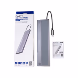 Ewent EW1150 station d'accueil Avec fil USB 3.2 Gen 1 (3.1 Gen 1) Type-C Aluminium - Vue supplémentaire 4