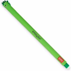Stylo à encre gel effaçable - Legami - Dinosaure - 07 mm - Encre verte - Effaçable
