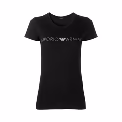 T shirt Emporio Armani Classic logo Femme Noir