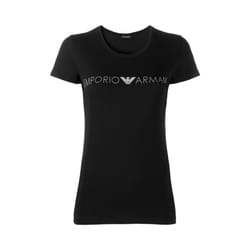 T shirt Emporio Armani Classic logo Femme Noir