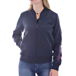 Veste zippée molletonnée avec logo manche  -  Emporio armani - Femme